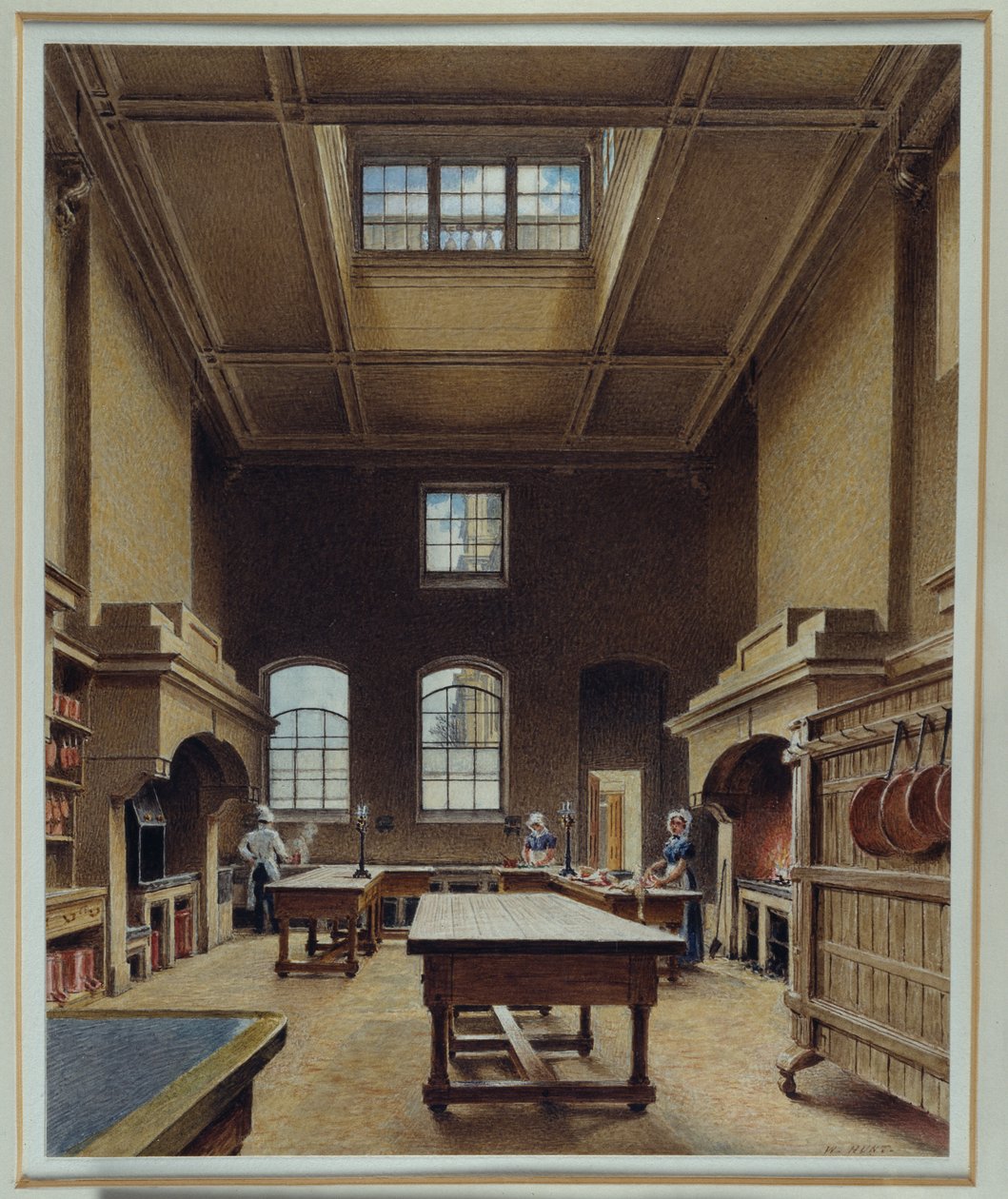 The Kitchen at Chatsworth, c.1830 (akvarel na papíře) od William Henry Hunt