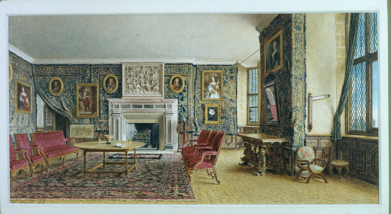 Knihovna, Hardwick od William Henry Hunt