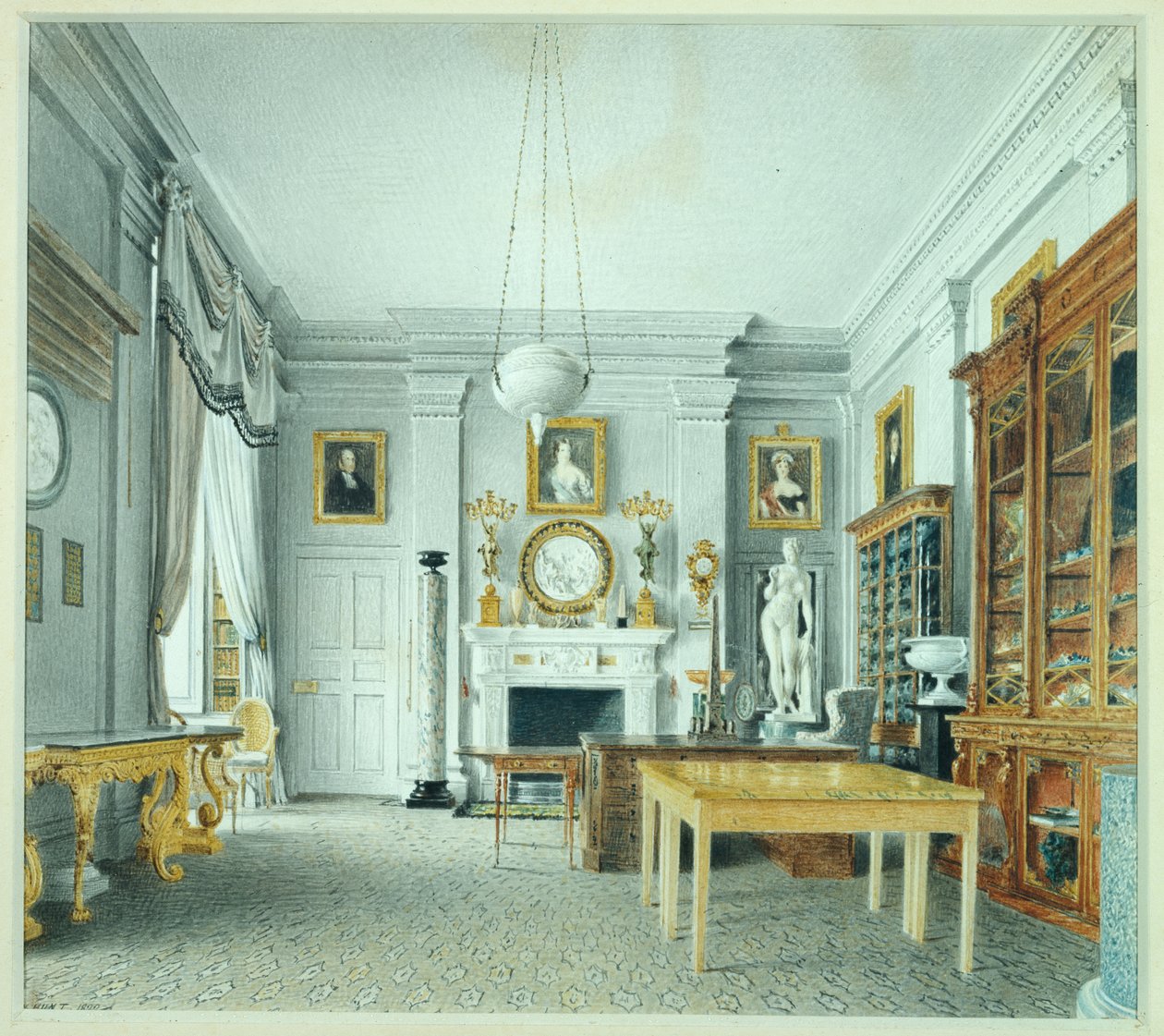 Ranní místnost, Chatsworth od William Henry Hunt