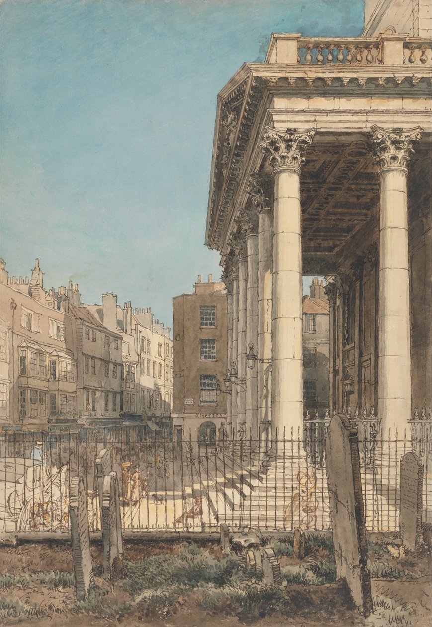 Portico of St. Martin-In-the-Fields od William Henry Hunt