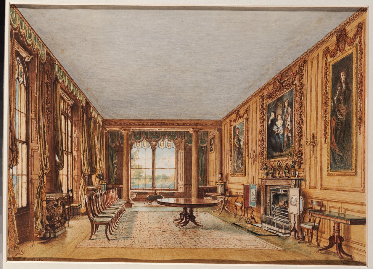 Zimní jídelna hraběte z Essexu v Cassiobury, 1821 od William Henry Hunt