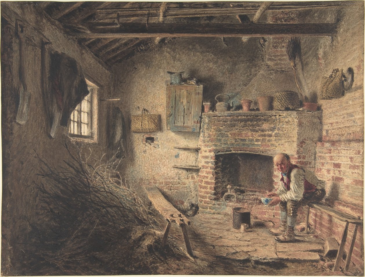 Snídaně dřevorubce (Jídlo sběrače otepí) od William Henry Hunt