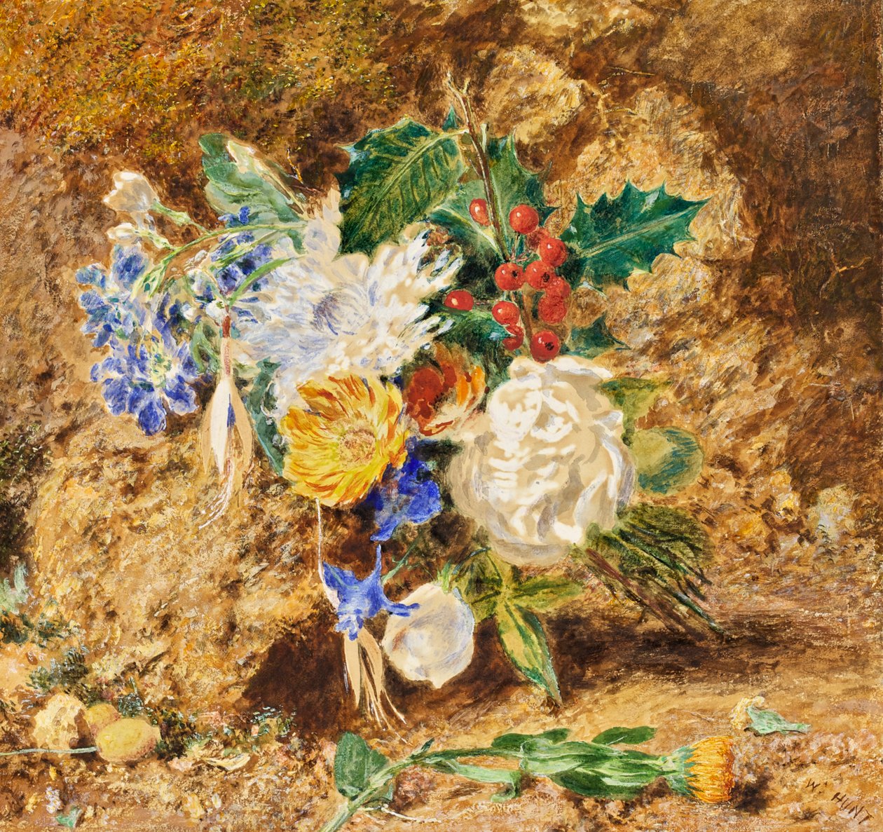 Zimní květiny, kolem roku 1850 od William Henry Hunt