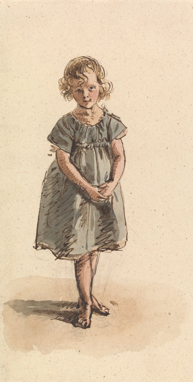 Mladá dívka stojící naboso od William Henry Hunt