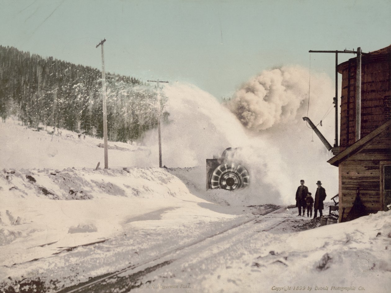 Colorado sněžný pluh na Colorado Midland Railroad v Hagerman Pass od William Henry Jackson