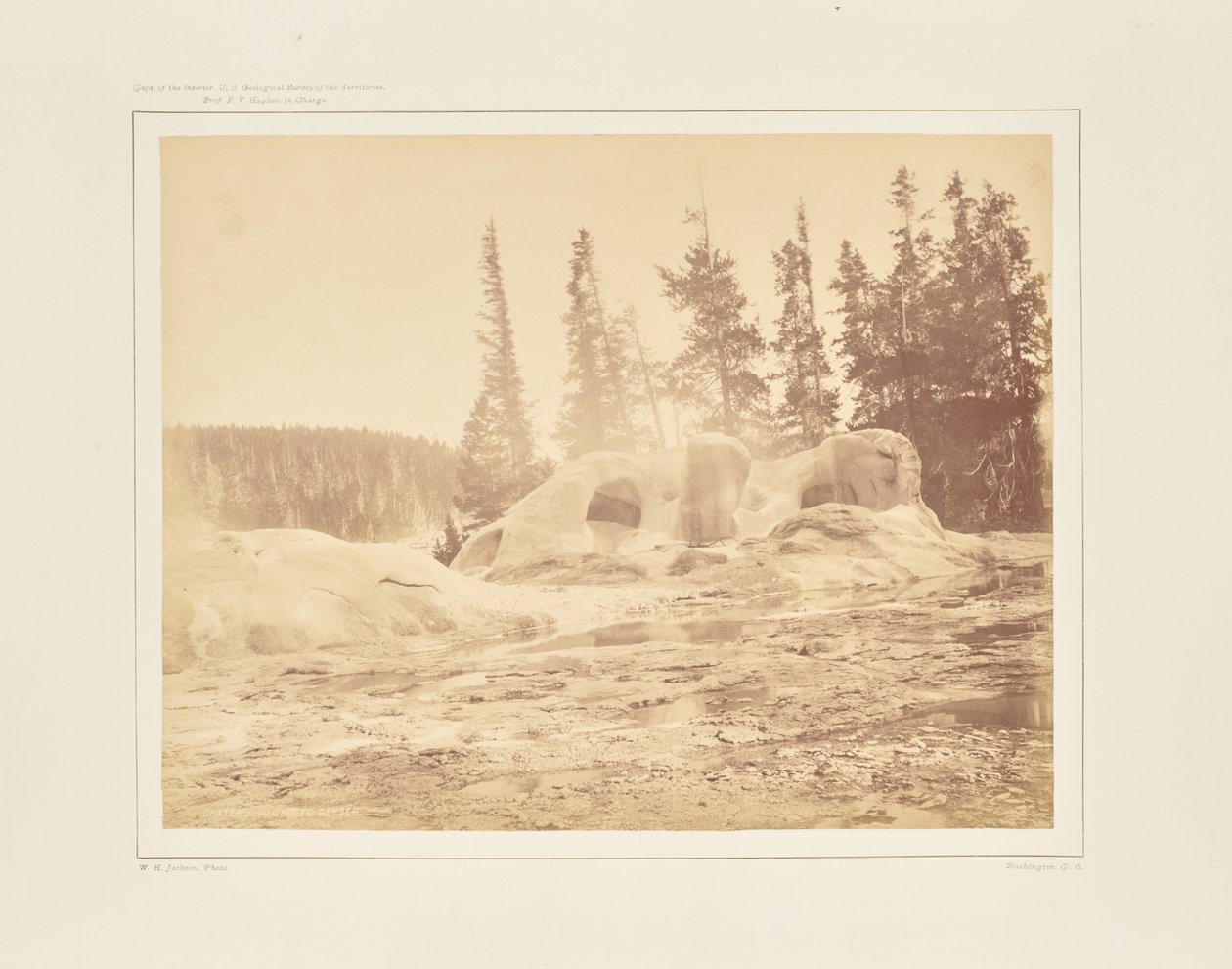 Kráter gejzíru Grotto od William Henry Jackson