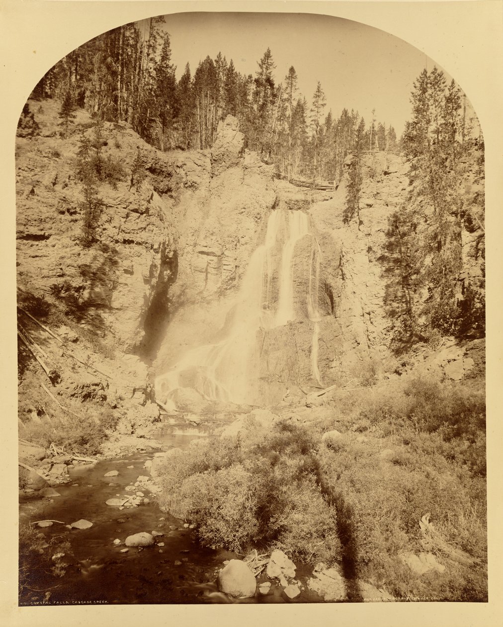 Křišťálové vodopády, Cascade Creek od William Henry Jackson