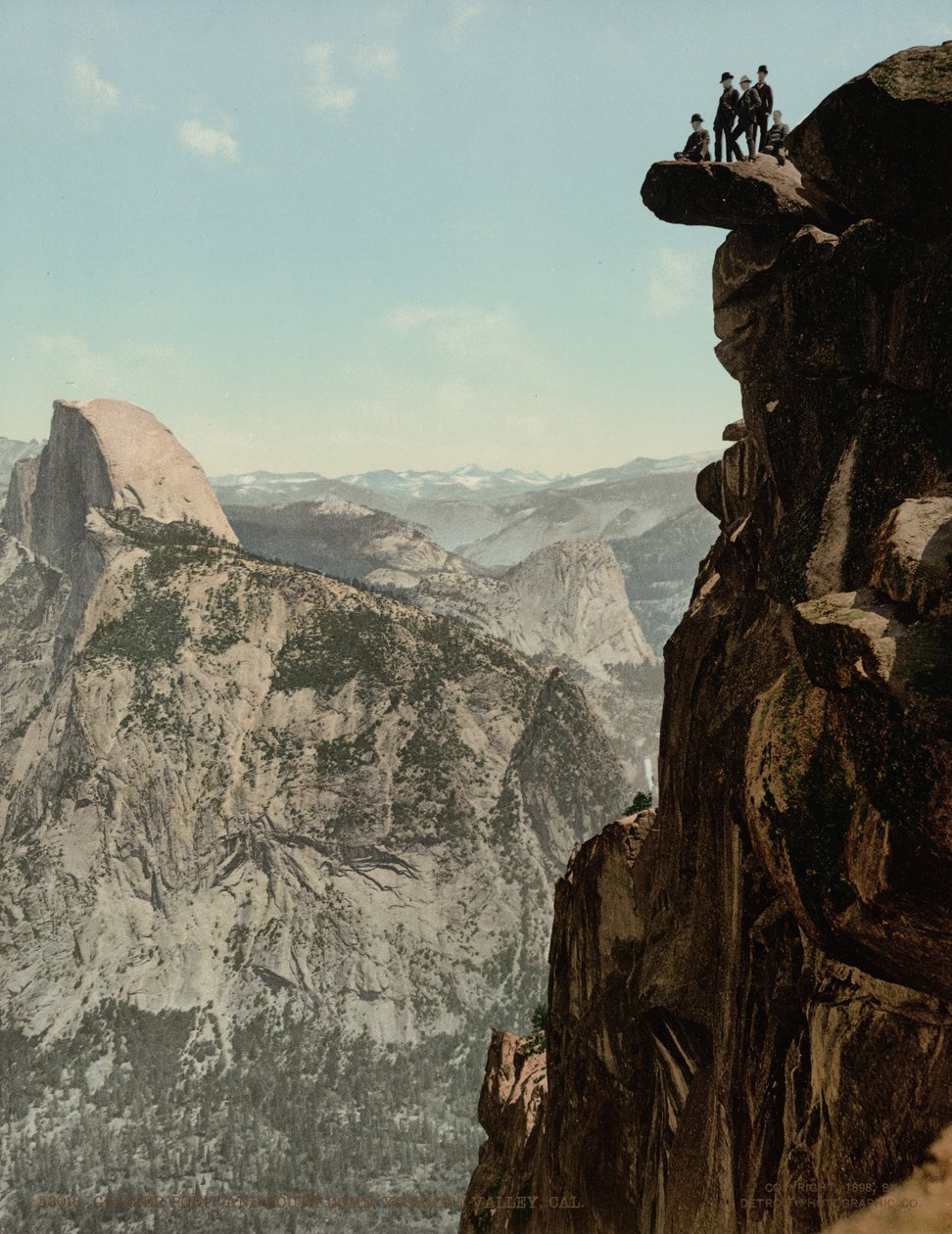 Glacier Point a South Dome, Yosemitské údolí, Kalifornie,publikováno 1898 (foto) od William Henry Jackson