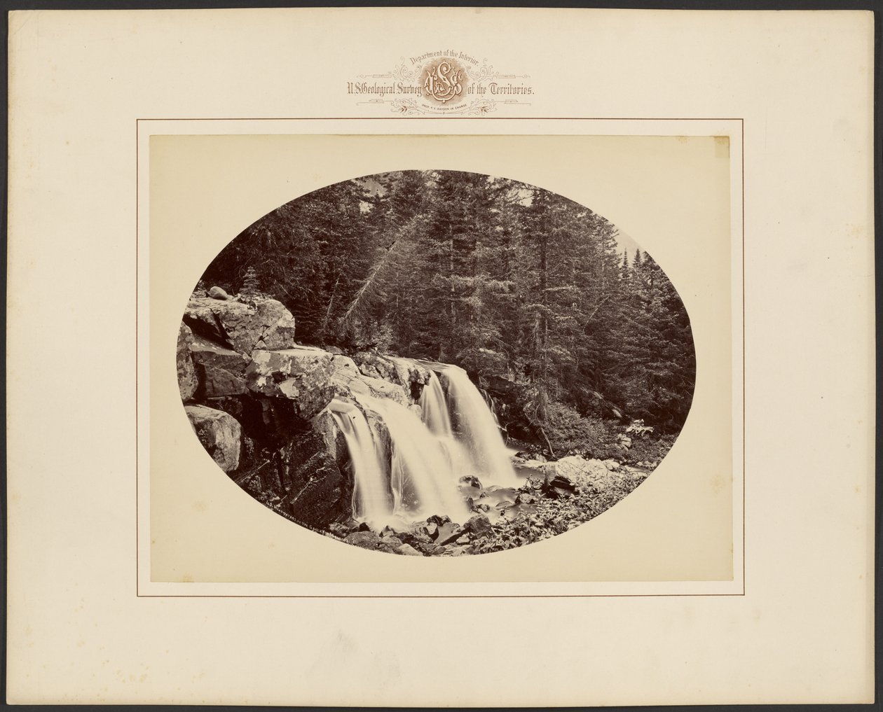Prameny v okrese Gallatin, Národní park Yellowstone, Montana od William Henry Jackson