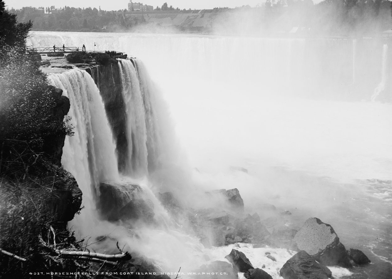 Horseshoe Falls z Goat Island, Niagara, c.1880-97 od William Henry Jackson