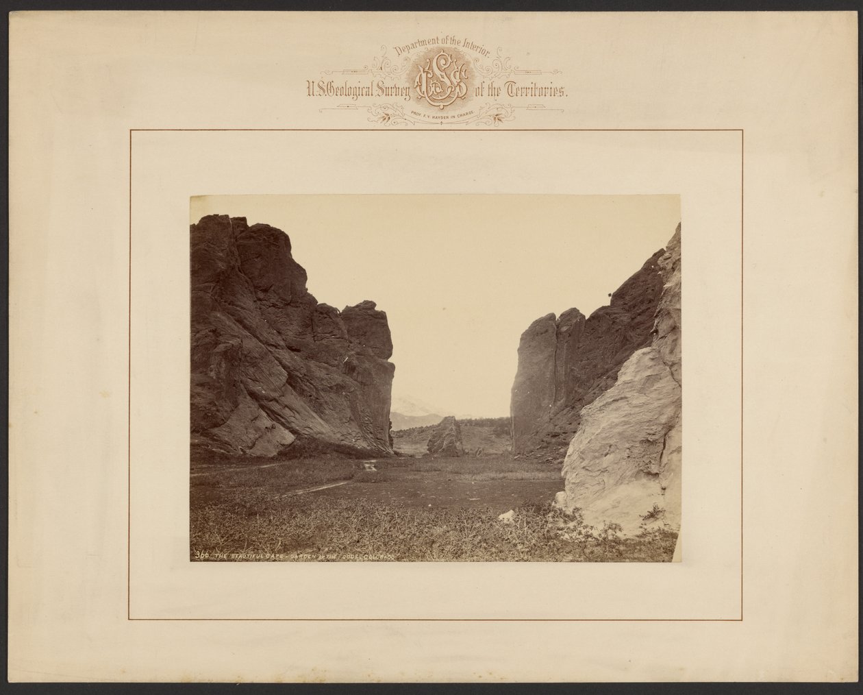 Krásná brána -- Zahrada bohů, Colorado od William Henry Jackson