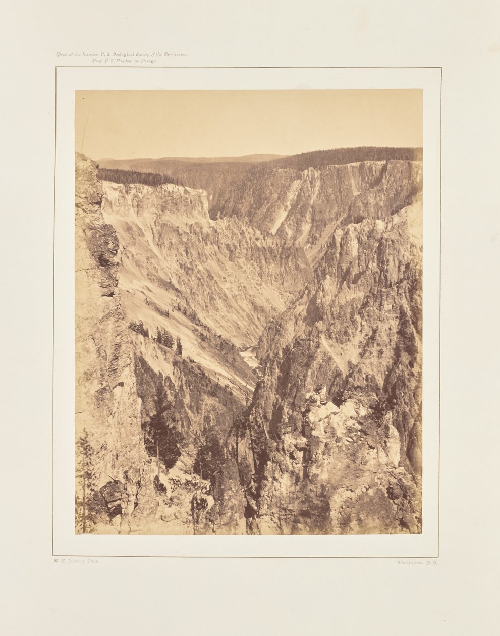 Grand Canyon, jedna míle pod vodopády od William Henry Jackson