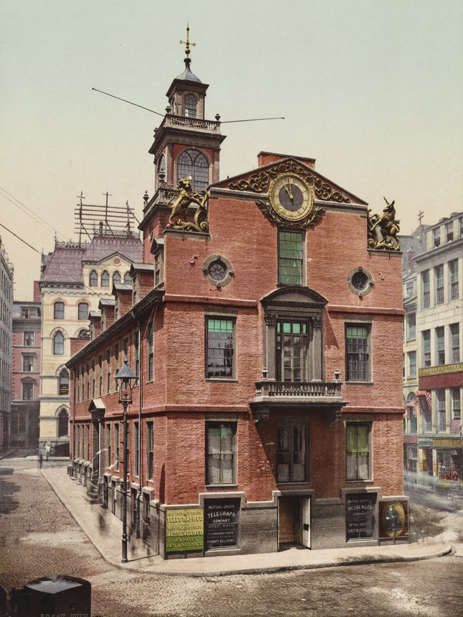 The Old State House, Boston, Massachusetts, cca 1900 (fotochrom) od William Henry Jackson