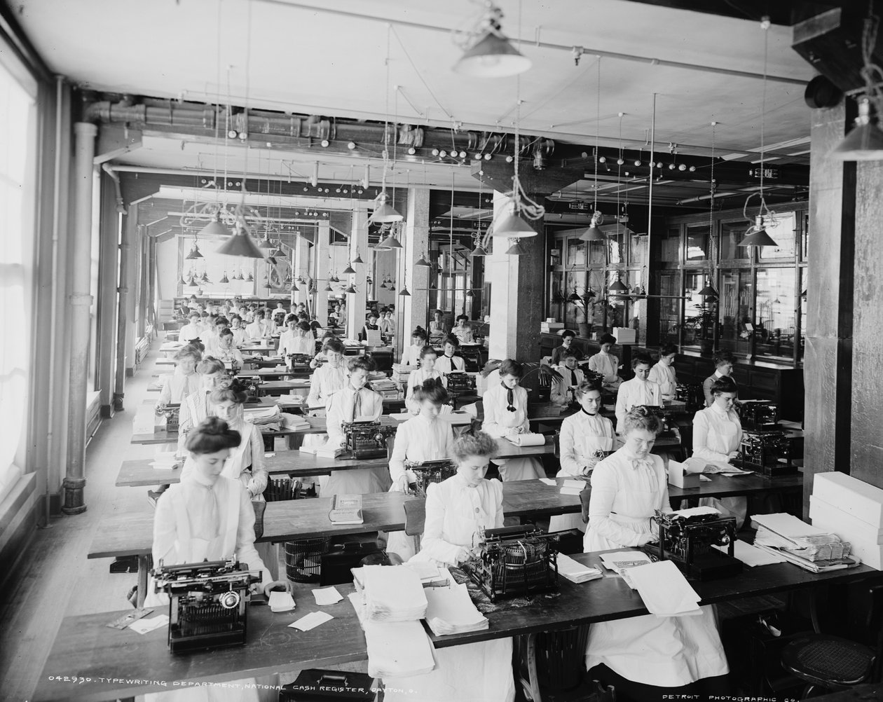 Oddělení psacího stroje, National Cash Register, Dayton, Ohio, 1902 od William Henry Jackson