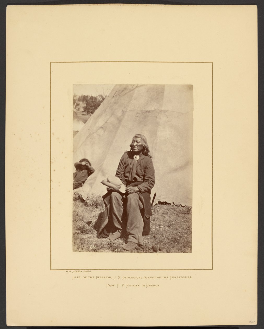 [Washakie nebo Střílí bizoní běh, Šošoni, Wind River Mountains, Wyoming] od William Henry Jackson