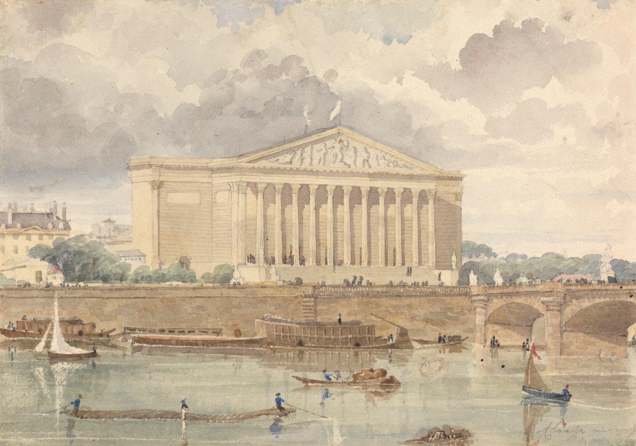 Poslanecká sněmovna a Pont Louis XVI, 30. července 1828, 6 hodin ráno od William Henry Lake Price