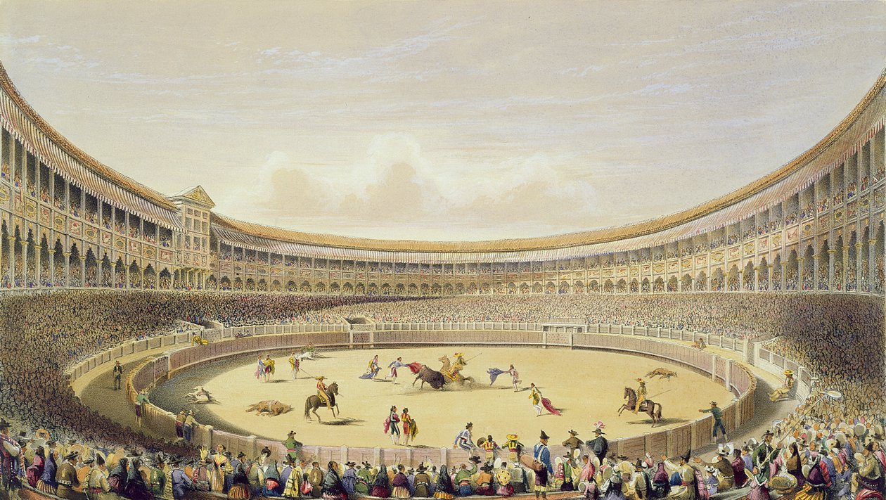 Plaza de Toros v Madridu, 1865 od William Henry Lake Price