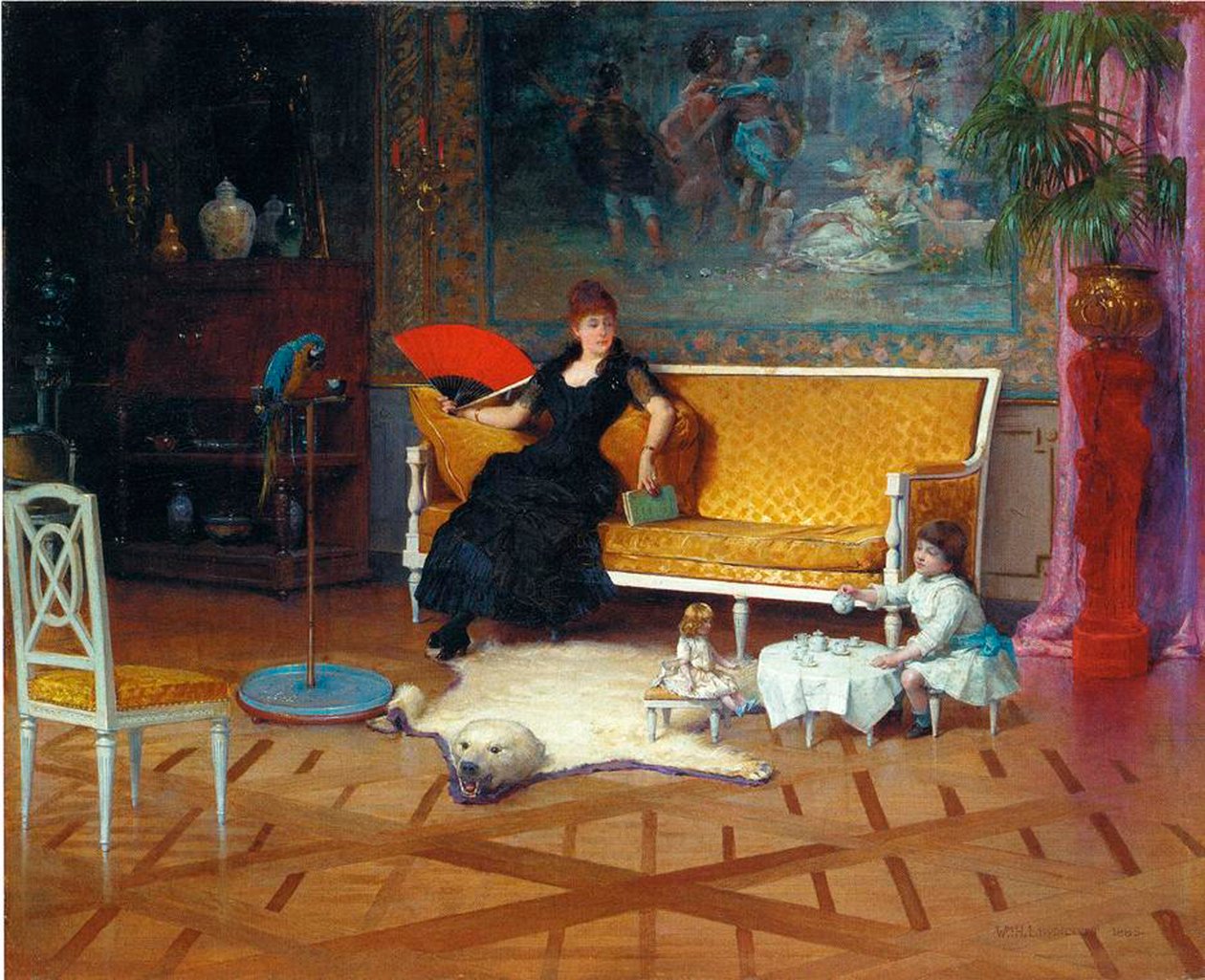 Čas na čaj pro panenky, 1885 od William Henry Lippincott