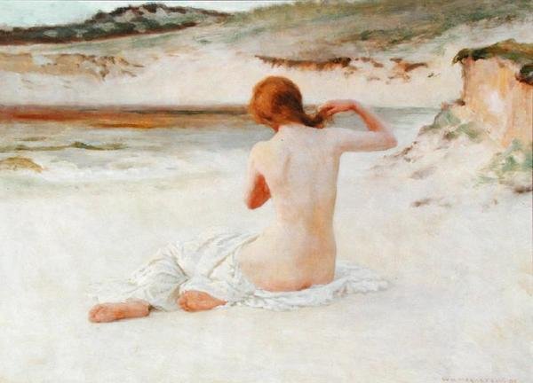 Nahá na pláži od William Henry Margetson