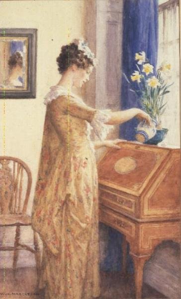 Zalévání narcisů od William Henry Margetson