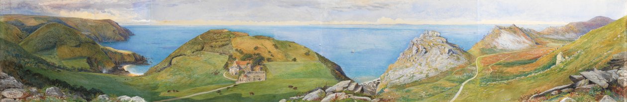 Údolí skal (wc a kvaš zvýrazněné bílou barvou) od William Henry Millais