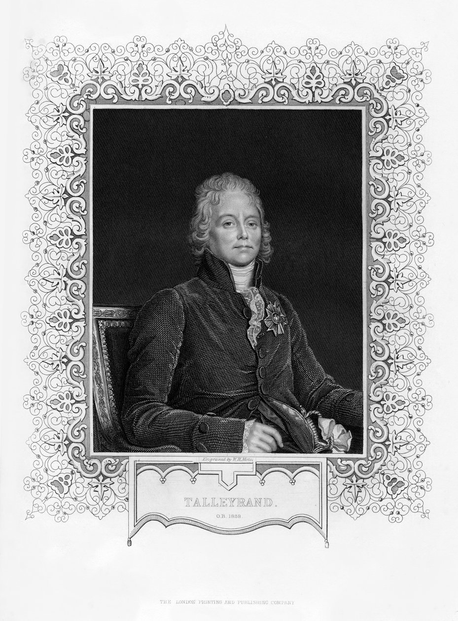 Charles Maurice de Talleyrand-Perigord, francouzský diplomat, 19. století. od William Henry Mote