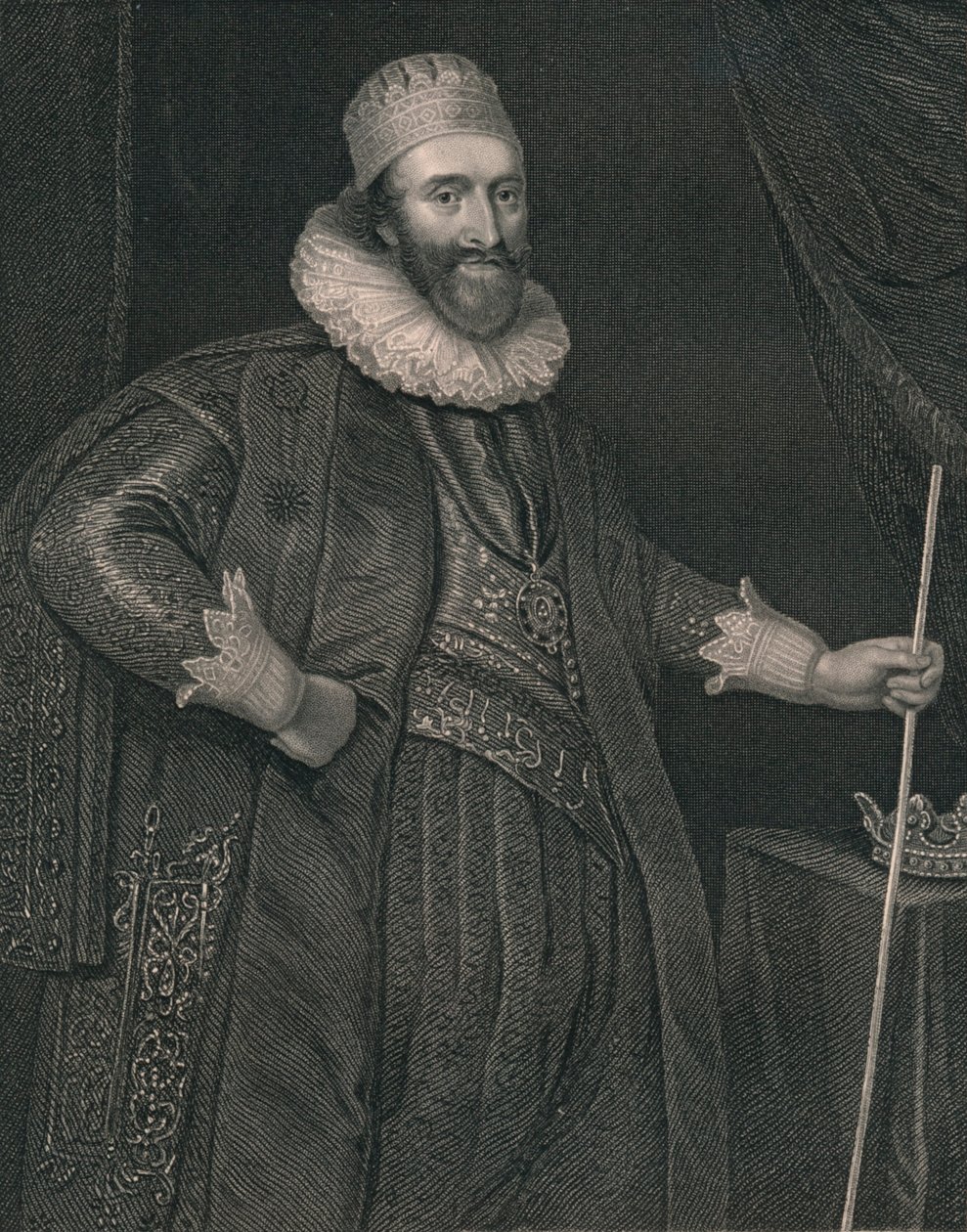 Lodowick Stuart, vévoda z Richmondu. Z originálu Van Somera, ve sbírce The Right H od William Henry Mote