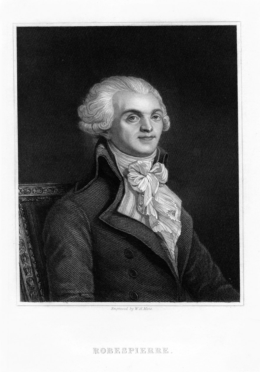 Maximilien Robespierre, jeden z vůdců francouzské revoluce, 19. století od William Henry Mote