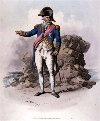 Admirál v plné uniformě, nosí Řád Bath z 