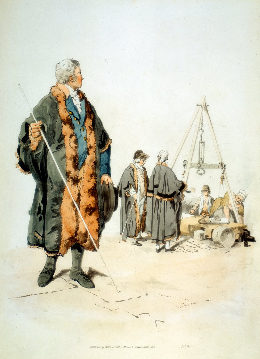 Člen londýnského Wardmote Inquest v oficiálních šatech, 1808 od William Henry Pyne