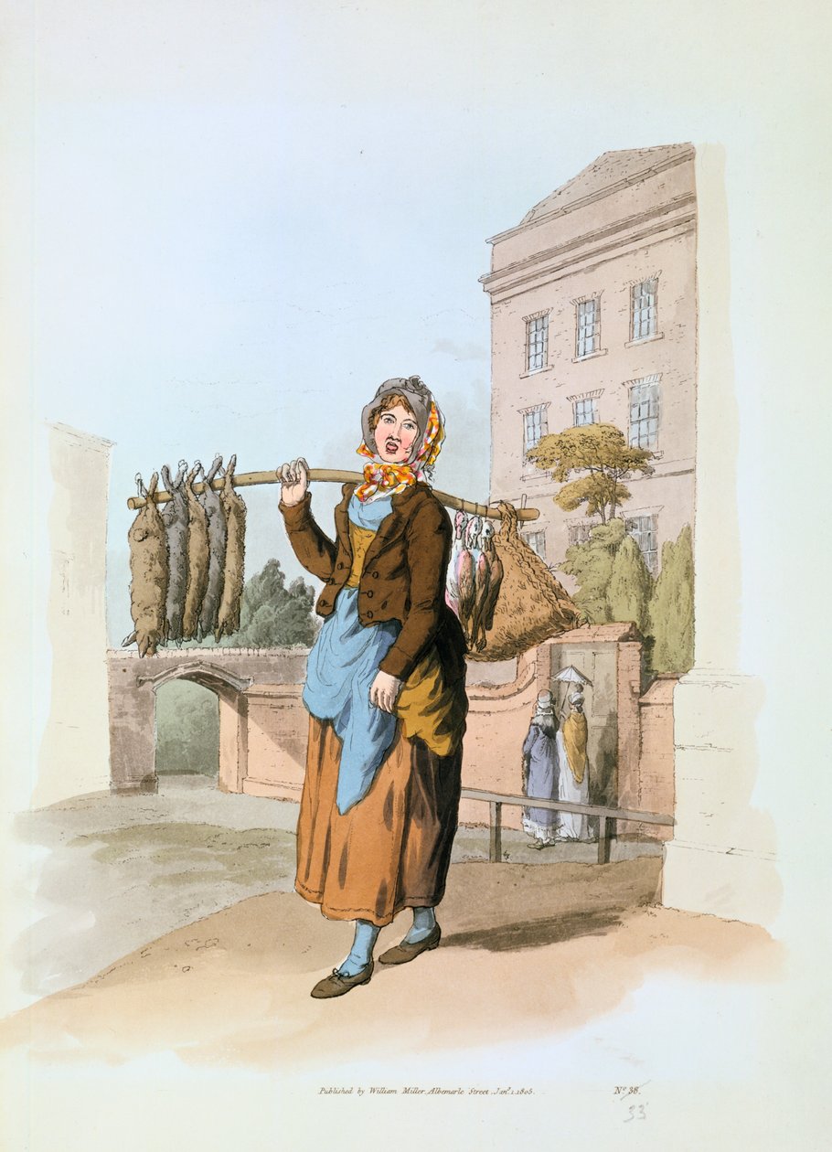 Prodejce králíků, 1808 od William Henry Pyne