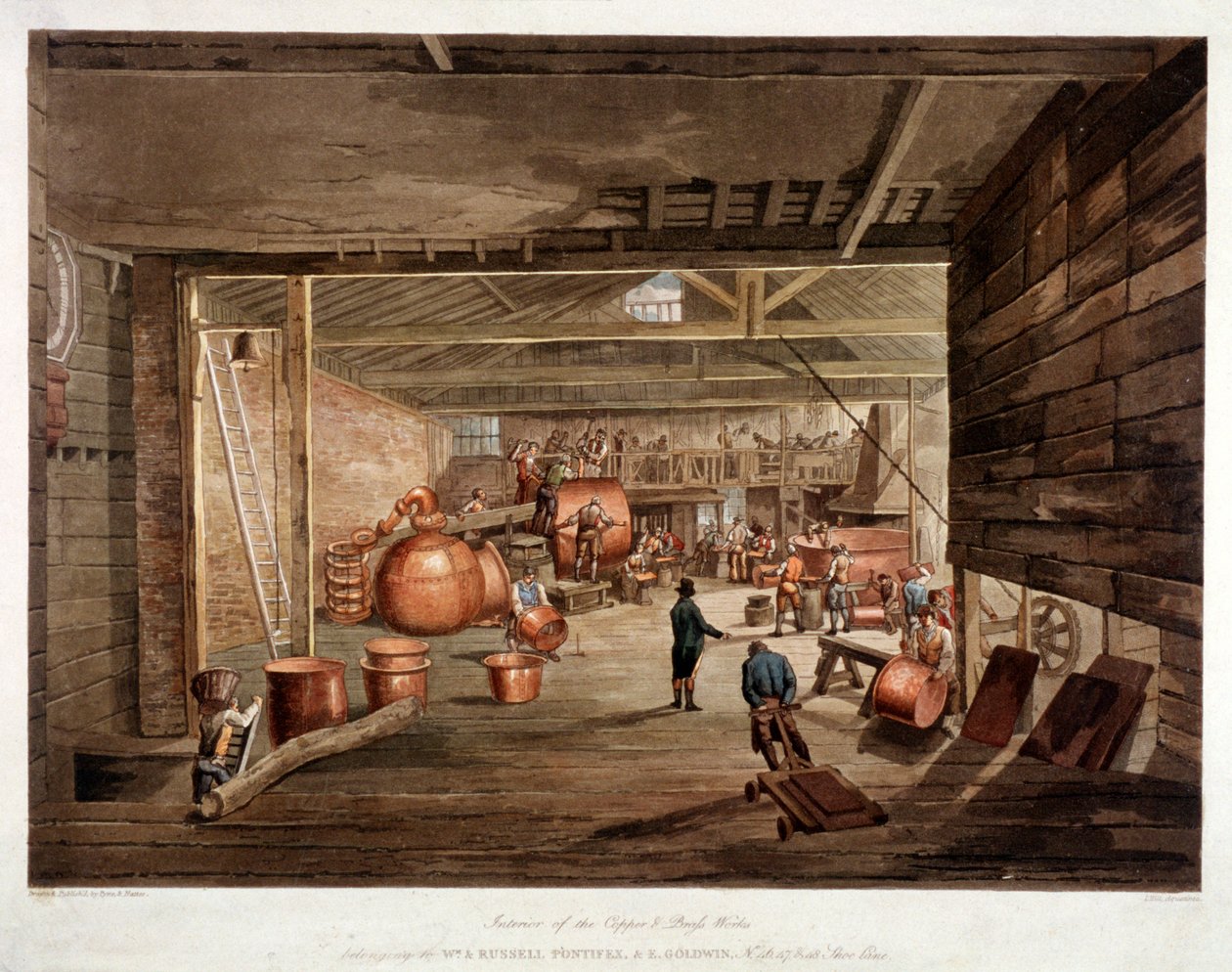 Shoe Lane, Londýn, c1806 od William Henry Pyne