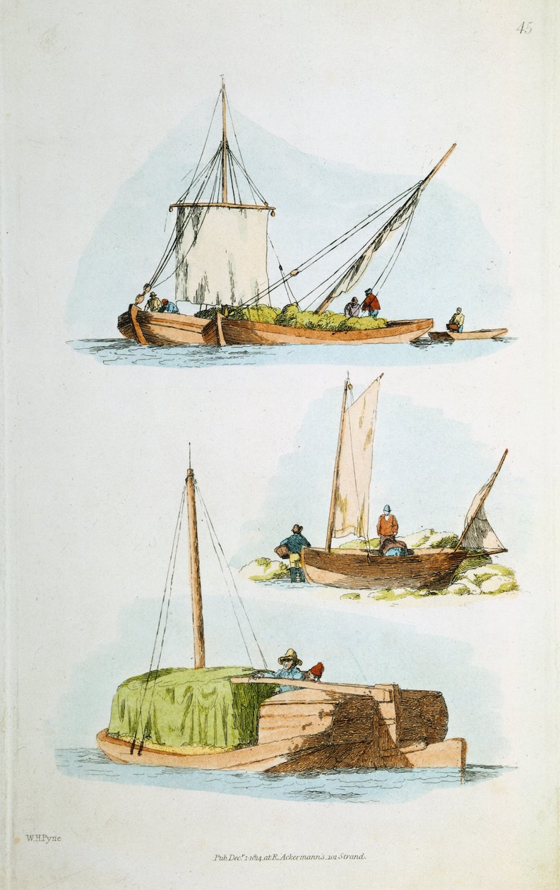 Tradiční norfolské lodě, 1814 od William Henry Pyne
