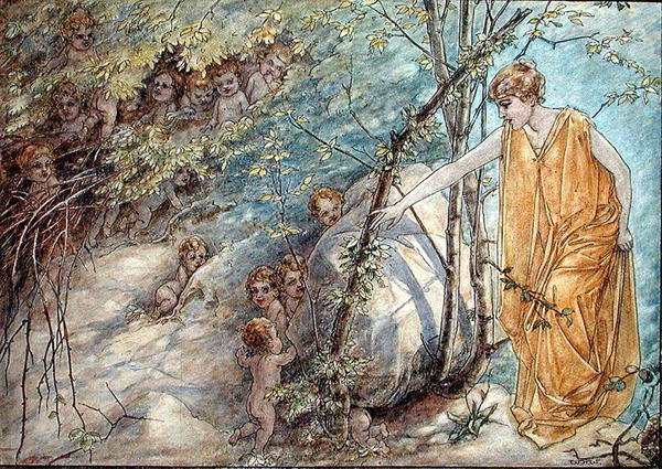 Malé stíny (pero, inkoust a akvarel na papíře) od William Henry Romaine Walker