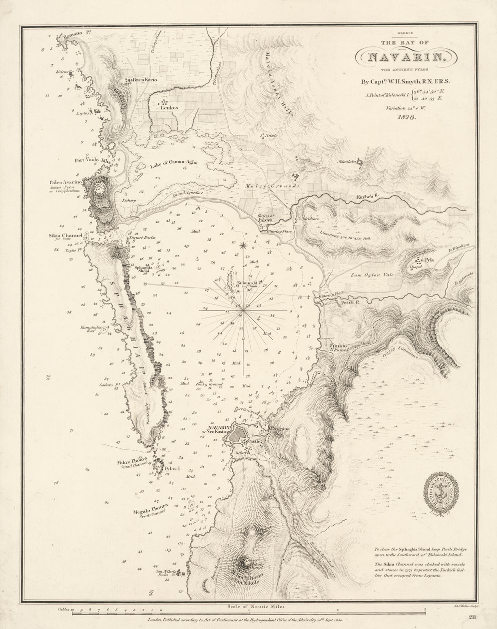 Navarinský záliv od William Henry Smyth