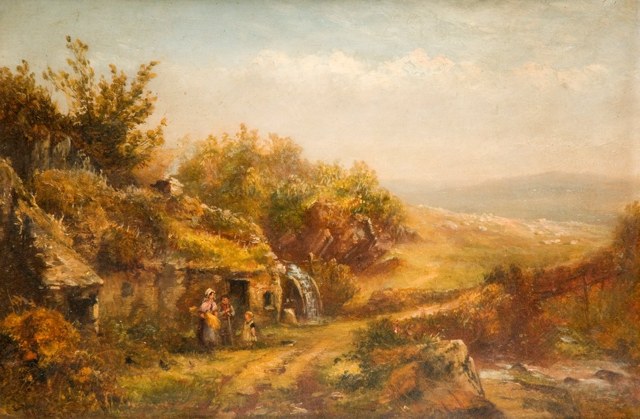 Chata a mlýnské kolo, od William Henry Vernon