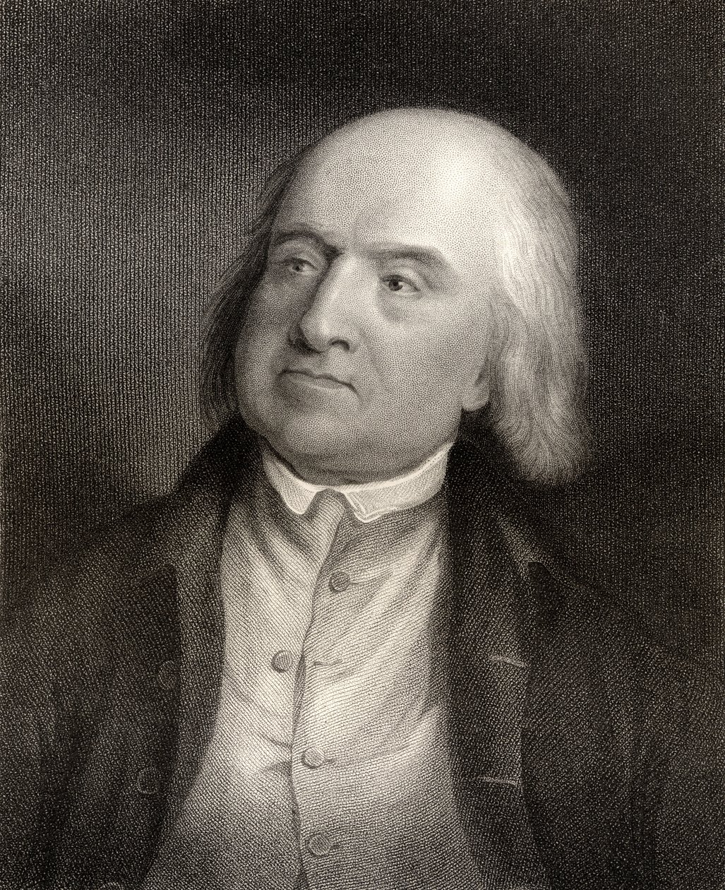 Jeremy Bentham, vyrytý S. Freemanem (1773-1857) z 