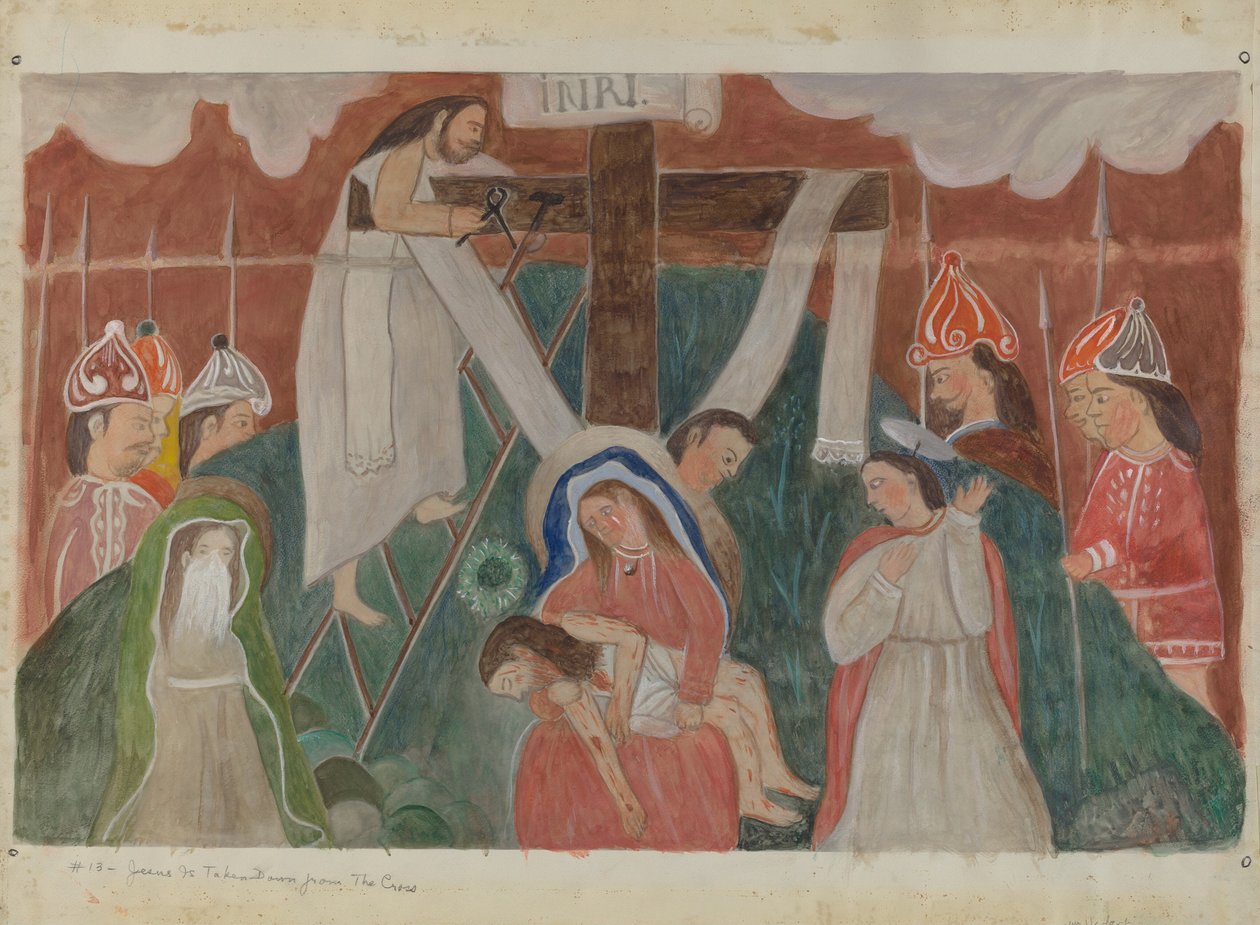 Křížová cesta č. 13: Ježíš je sňat z kříže, c. 1936. od William Herbert