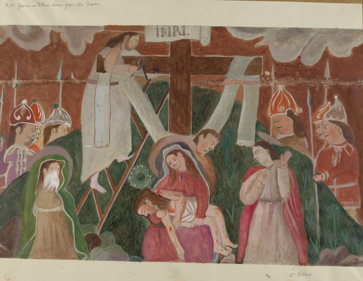 Křížová cesta č. 13: Ježíš je sňat z kříže, c. 1936. od William Herbert