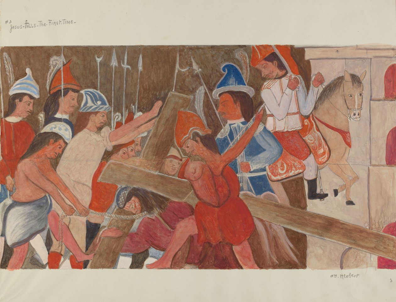 Křížová cesta č. 3: Ježíš padá poprvé, c. 1936. od William Herbert