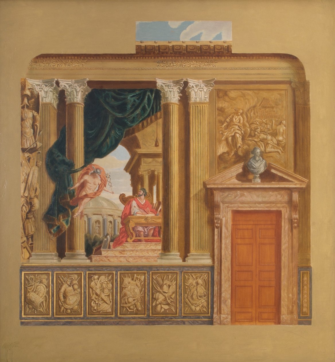 Královské schodiště, palác Hampton Court od William Herbert Hampton