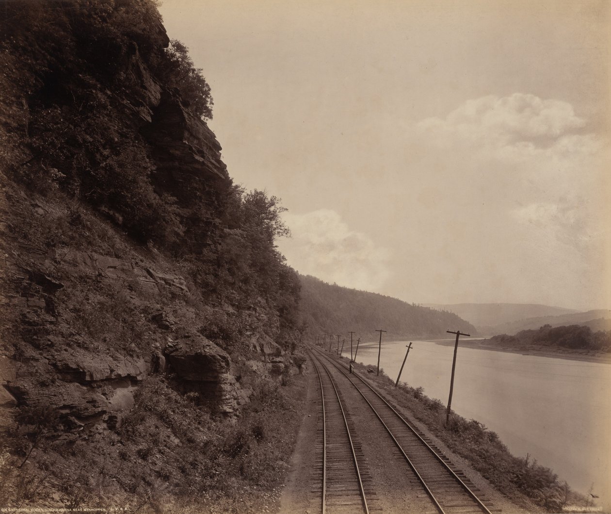 Cathedral Rocks, Susquehanna Near Meshoppen,c. 1895 (foto) od William Herman Rau