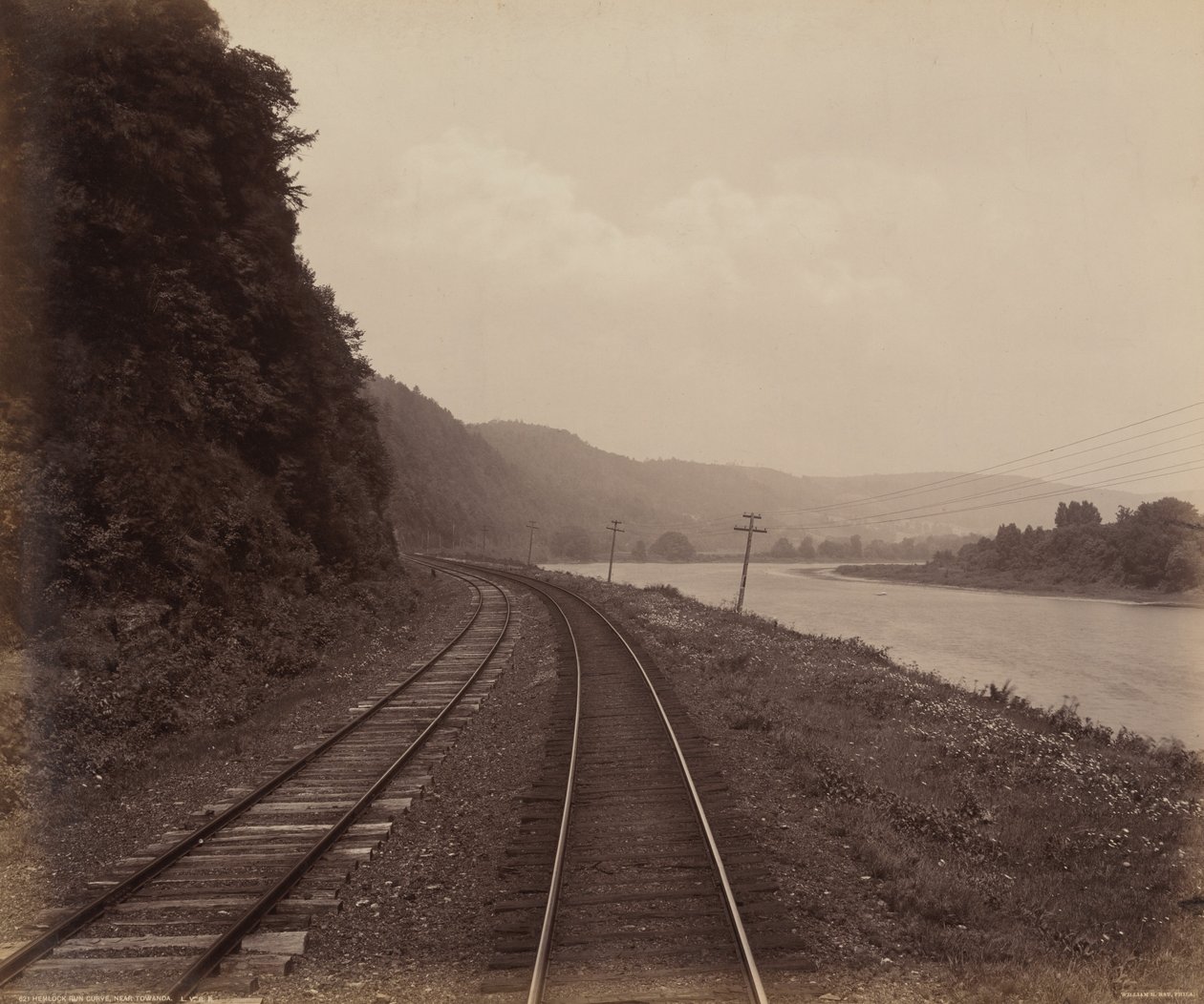 Hemlock Run Curve, Near Towanda,c. 1895 (foto) od William Herman Rau