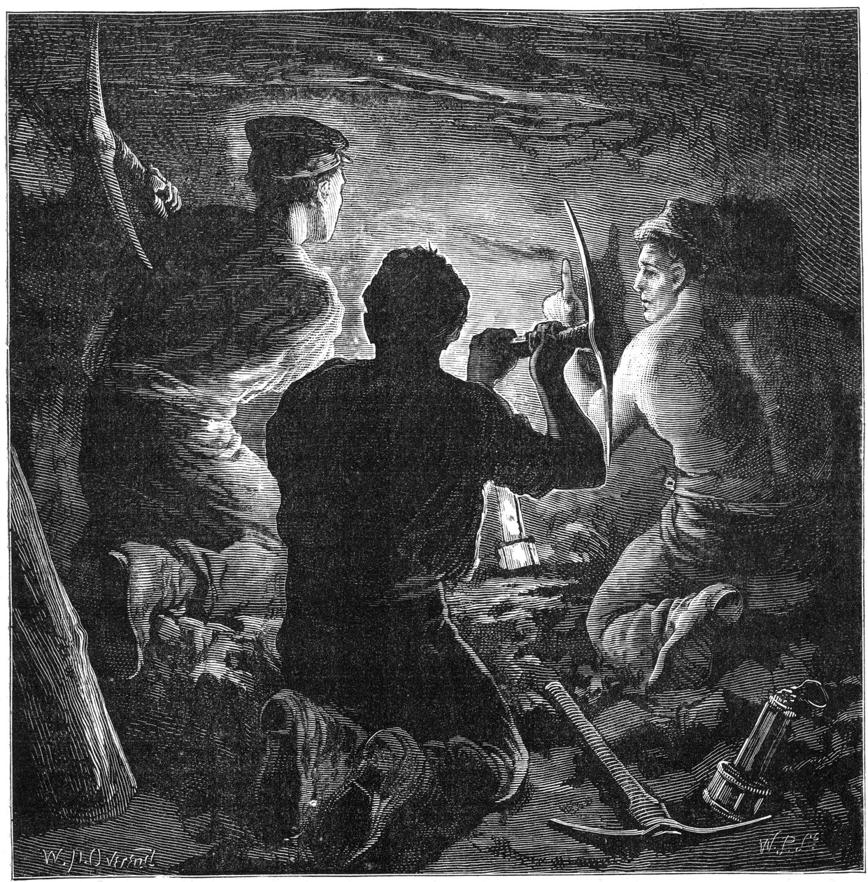 Neštěstí při těžbě uhlí, Tynewydd Colliery, Jižní Wales, duben 1877 c1885 od William Heysham Overend
