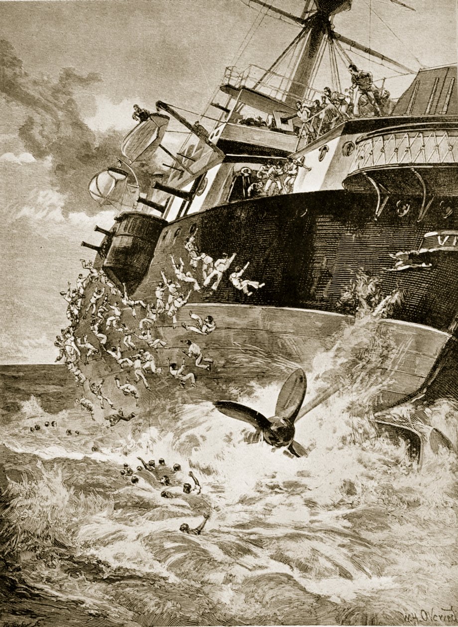 Převrácení lodi HMS Victoria, 22. června 1893 od William Heysham Overend