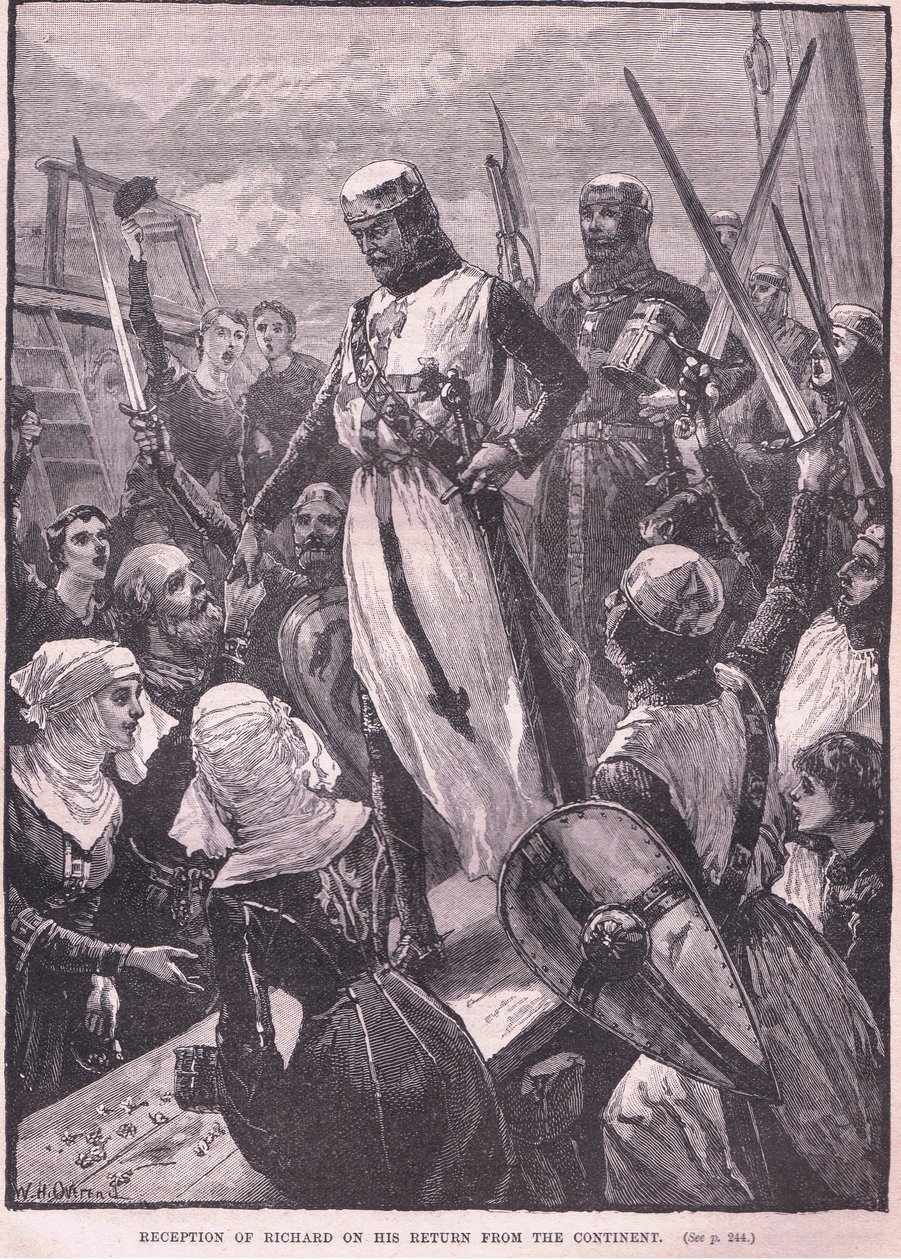 Přijetí Richarda při jeho návratu z kontinentu 1194 našeho letopočtu od William Heysham Overend