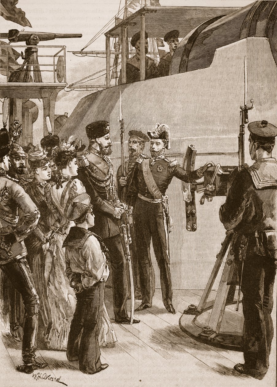 Francouzská flotila v Cronštadtu: návštěva cara, 1891, ilustrace z 