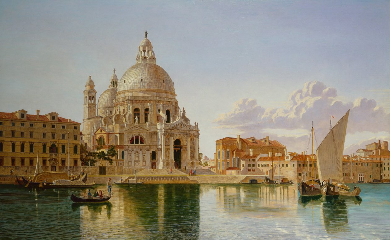 Santa Maria Della Salute, Benátky (olej na plátně) od William Hickling Burnett