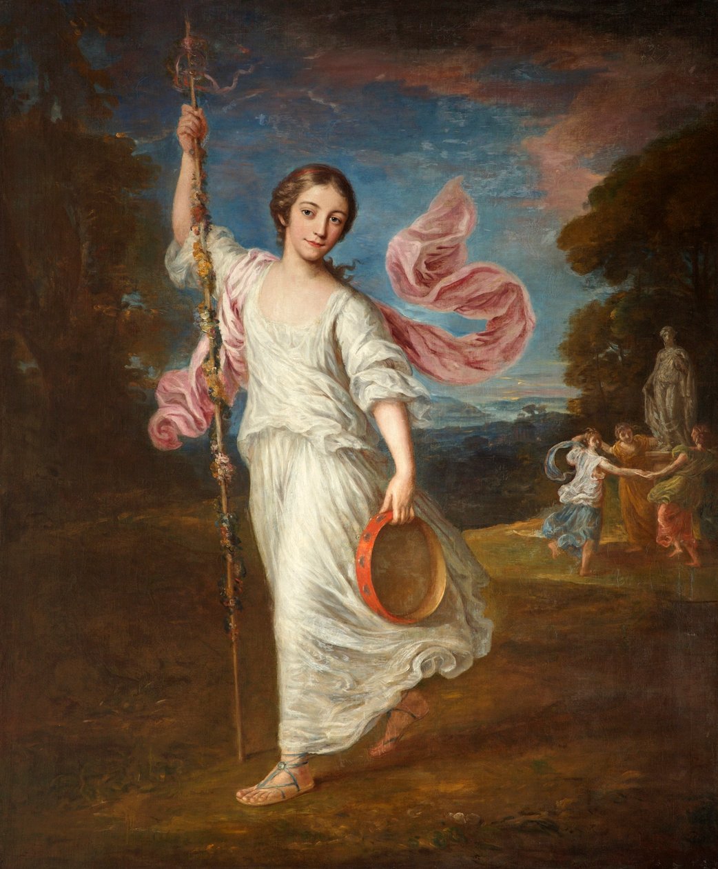Lady Emily Kerr jako Bacchante, kolem roku 1770 od William Hoare