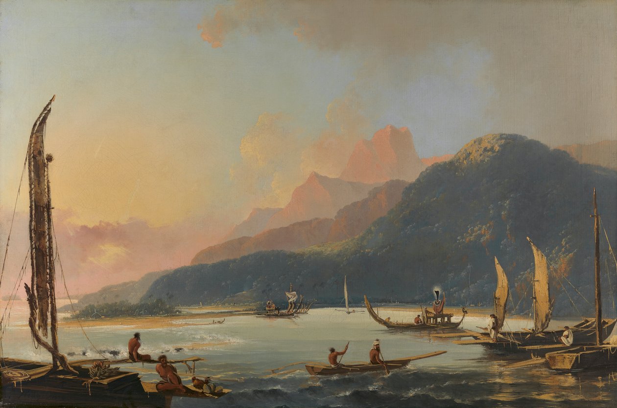 Pohled na záliv Matavai na ostrově Otaheite [Tahiti] od William Hodges